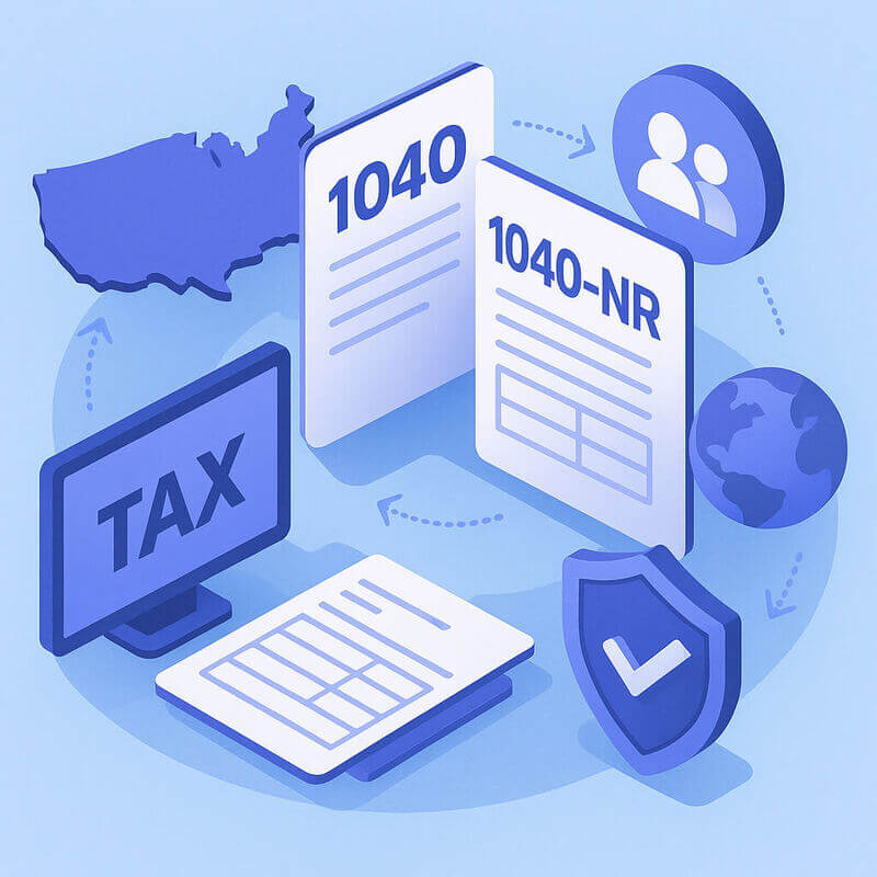 Formulario 1040 vs. 1040-NR: Diferencias clave para extranjeros que deben declarar impuestos en EE.UU.