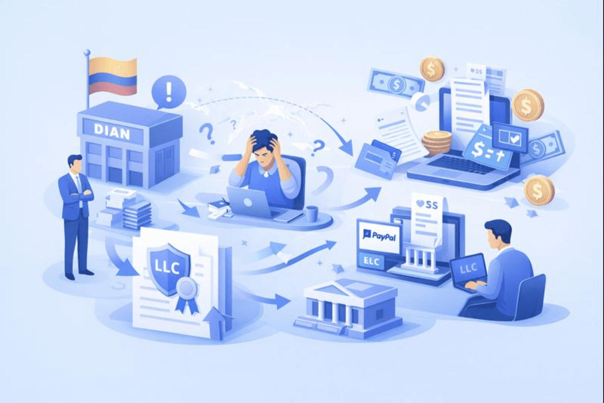 ¿Eres freelancer en Colombia y la DIAN te exprime? Así puedes facturar en dólares con una LLC