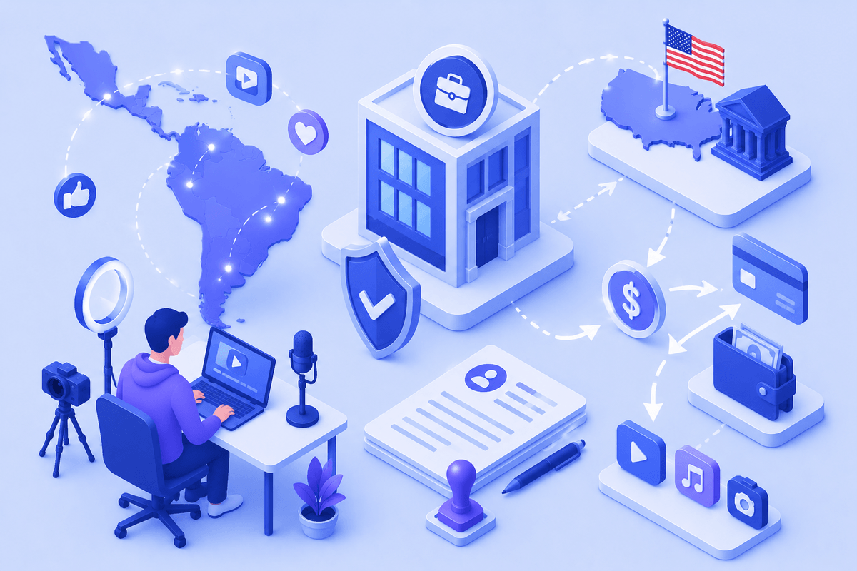 LLC para creadores de contenido en Latinoamérica: cómo monetizar tu audiencia de forma legal en EE.UU.