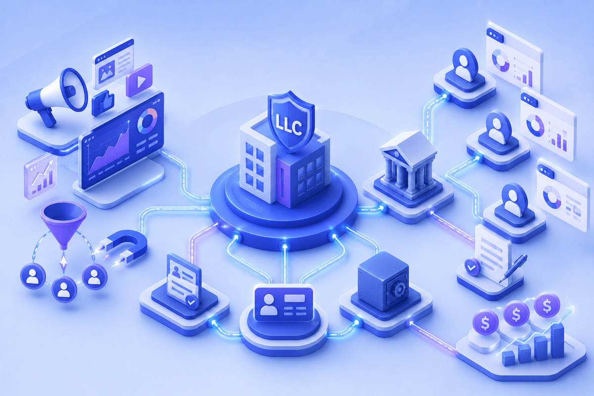 LLC para agencias de marketing digital latinoamericanas: cómo estructurar tu operación para trabajar con clientes en EE.UU.