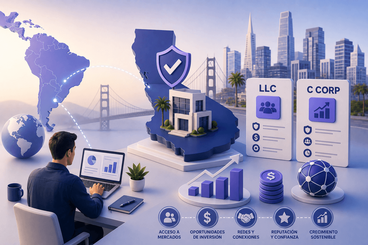 Operar tu empresa en California desde Latinoamérica: beneficios de mercado, inversión y reputación